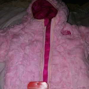 0-3 months reversible north face coat nwt